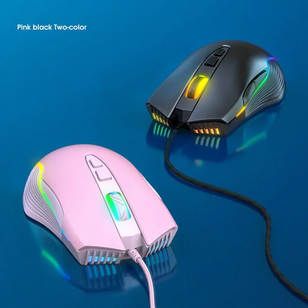 

CW905 Gaming Keyboard Mouse Wired Pink CW905 6400 DPI Mice K9 Cute Cat Ear Headset for PC Laptop only Mouse