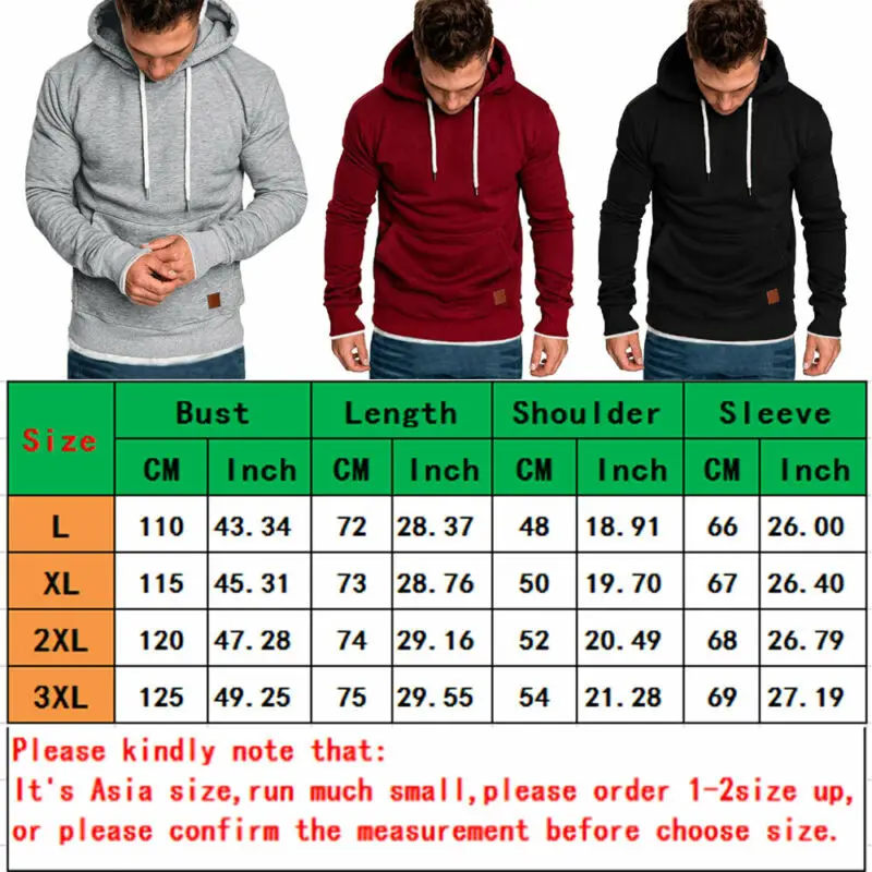 Мужские толстовки с капюшоном приталенный хлопковый свитшот Осень-зима 2019