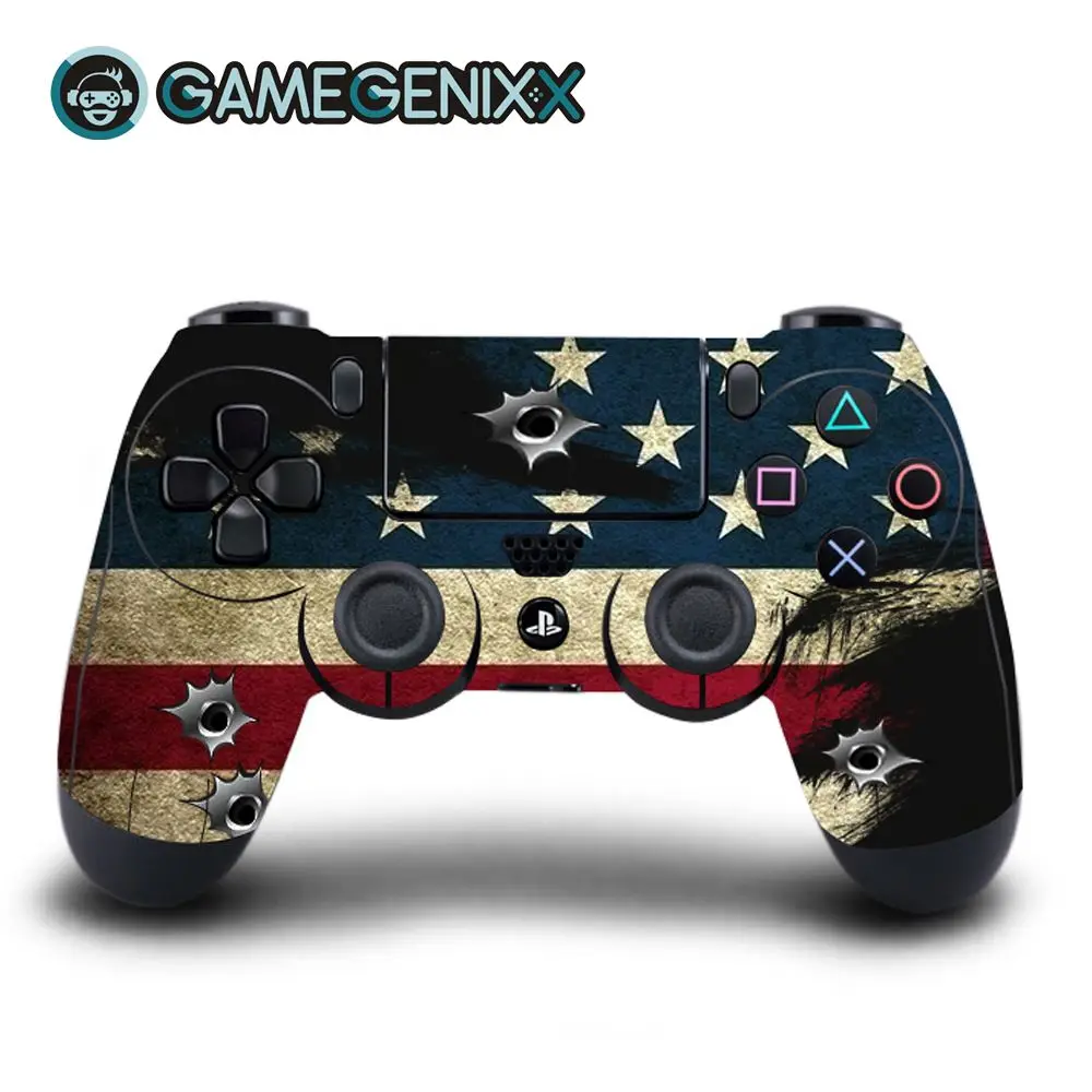 American Flag GAMEGENIXX виток винилопласта с наклейкой для Playstation PS4 контроллер Daulshock 4-американский флаг - Цвет: American Flag