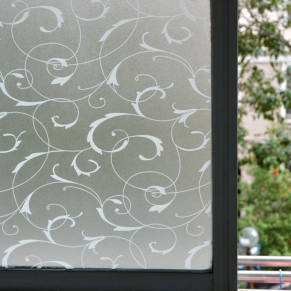 Матовая декоративная оконная пленка статическая липкая виниловая самоклеящаяся