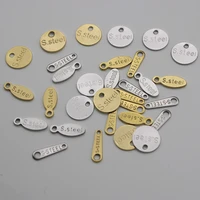 50pcs stainless steel extend chain tag necklace charms connectors terminators extender chain ends beads for diy jewelry making