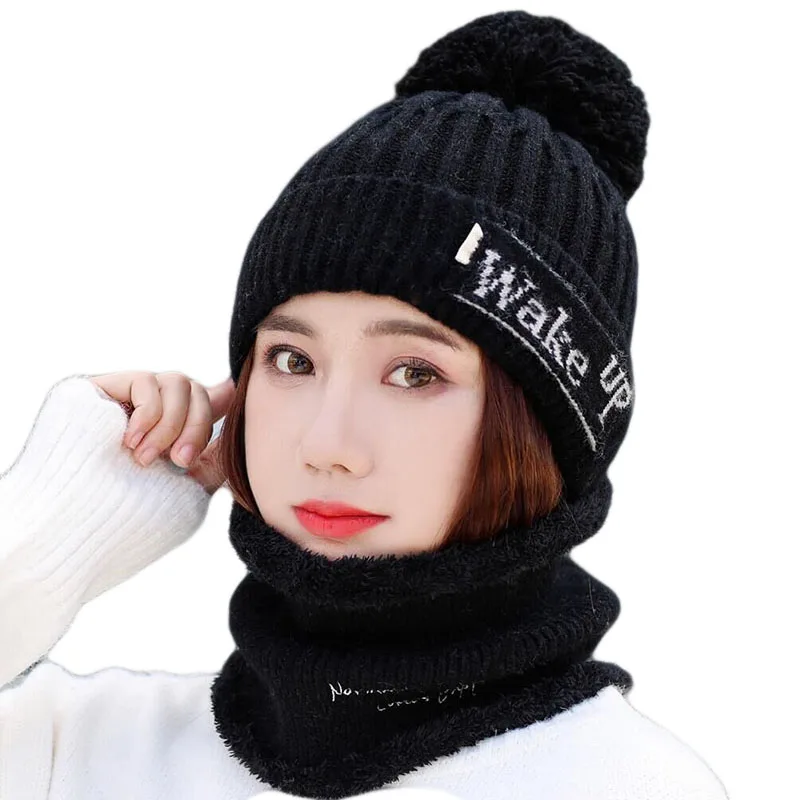 Брендовые зимние вязаные шапки Женская Толстая теплая шапка куполообразная