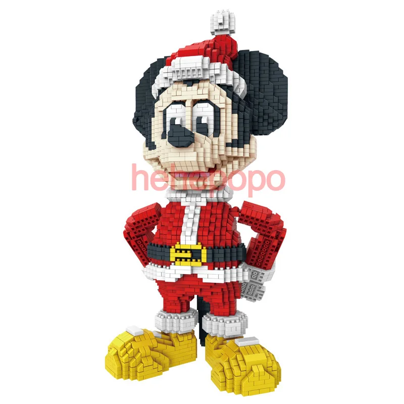Donalded утка Мини строительный блок Рождественский подарок Красный Mickeyed Disneying мышь замок аниме алмаз микро кирпич игрушки