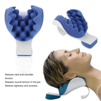 neck support tension reliever neck shoulder relaxer blue sponge releases muscle tension relieves tightness soreness theraputic