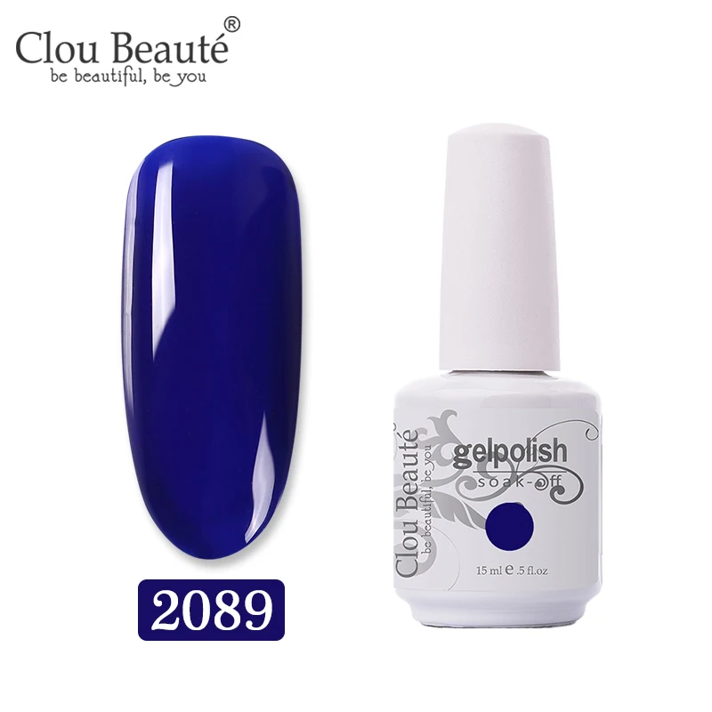 2089 Clou Beaute 15 мл цветной гель-краска УФ-гель для ногтей замачиваемый светодиодный лак для ногтей Гель-лак для ногтей Полупостоянный лак для ногтей - Цвет: 2089