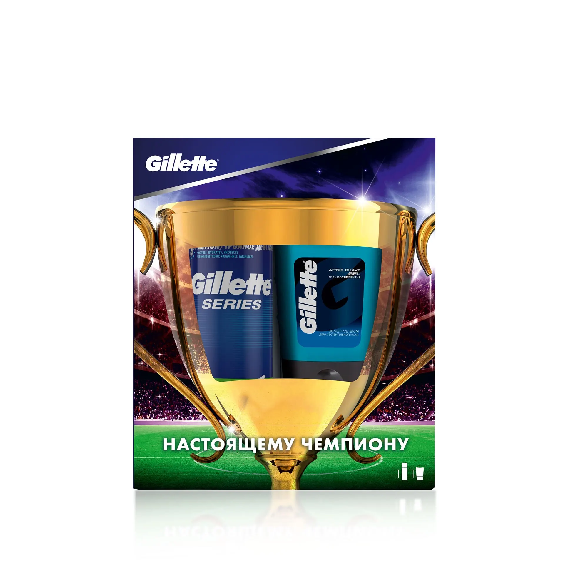 ПН пена для бритья Gillette Series чувствительной кожи 100мл и гель после - Цена: 425,60 руб.