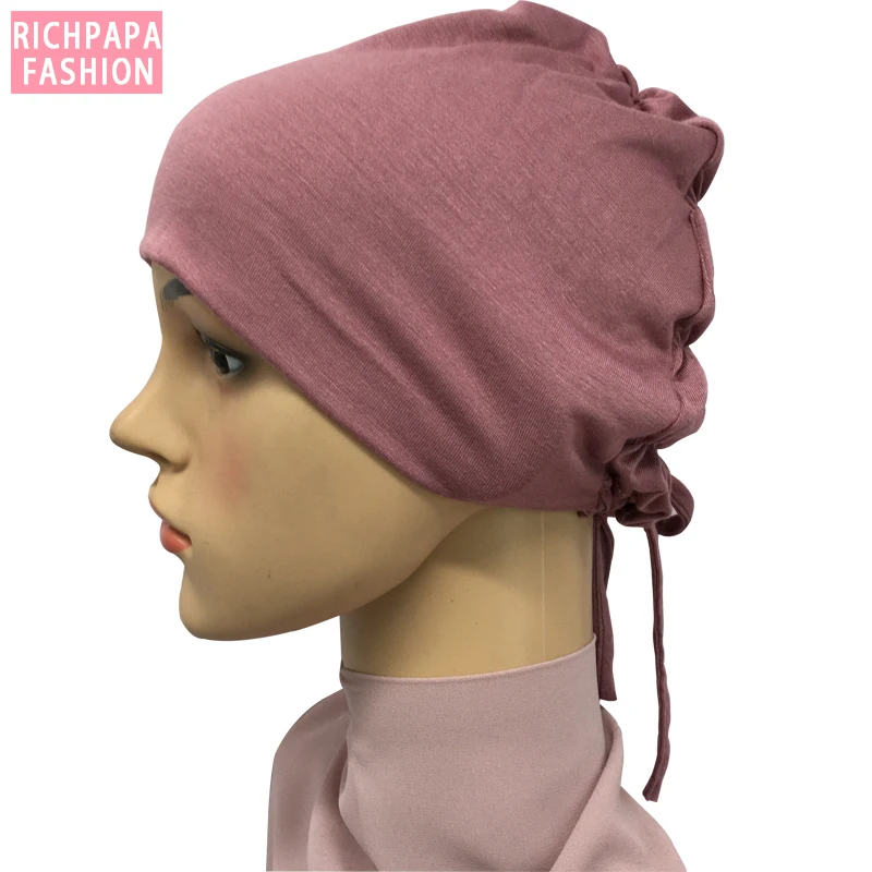 Лидер продаж модный однотонный мусульманский платок женская шапочка хиджаб