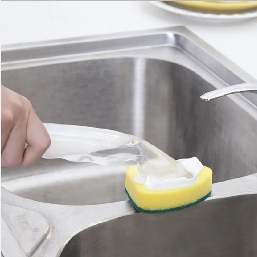 

12PCS Replaceable Cleaning Brush Kitchen Brush with Handle Liquid Heavy Duty Dish Wand for Kitchen, Sink, Bathroom Home Cleaning