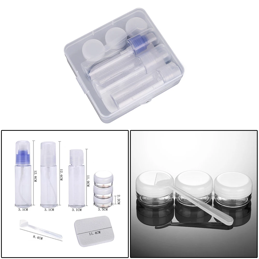 

8pcs/set Portable Transparent Travel Cosmetic Bottle Points Bottling High Quality New