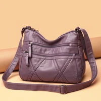 new casual ladies shoulder bag sewing thread fashion purses and handbags small pu leather crossbody bags for women 2021 new