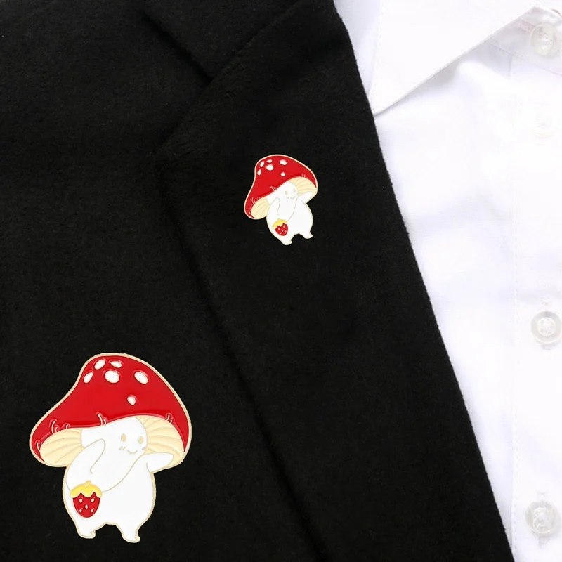 Funny Guitar Mushroom Enamel Pin Custom Accordion Brooches Bag Lapel Cartoon Cute Badge Plant Jewelry Gift for Kids Friends | Украшения и