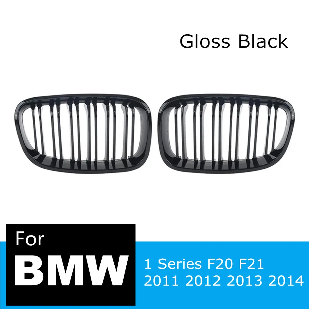 

Front Kidney Grille For BMW F20 F21 1 Series 2011 2012 2013 2014 Car Replacement Racing Grille Gloss Black