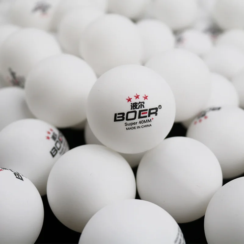 BOER One pack 100 шт Настольные трехзвездочные теннисные шарики бесшовные ABS 40+ шарики пластиковые шарики для пинг-понга прочные высокоэластичные прочные