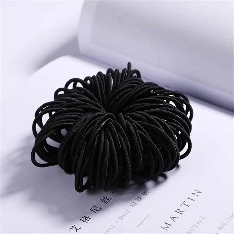 

50ha/Lot Candy Colors Nylon 3CM Girls Hair Band Children Elastic Hair Clips Ponytail Holder Kids Hair Accessories