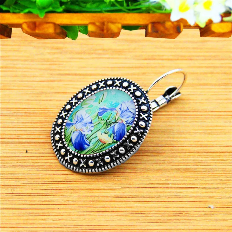 Oval Daffodil Flower Jewelry Set Antique Silver Plated Necklace Earrings Bracelet Fashion Jewelry TS417