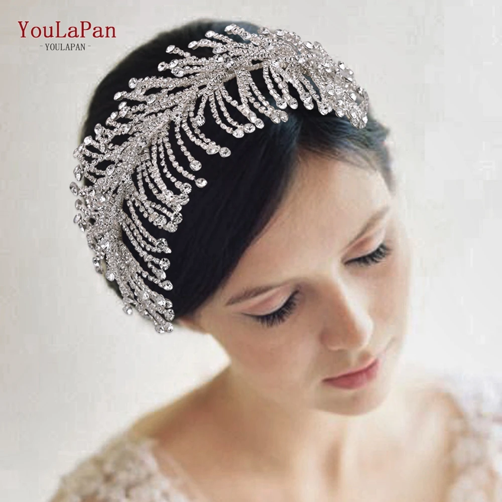 

YouLaPan HP378 Luxury Crystal Bridal Tiara Rhinestone Headband Bridal Crown Wedding Hair Accessories Women Hair Jewelry Headwear