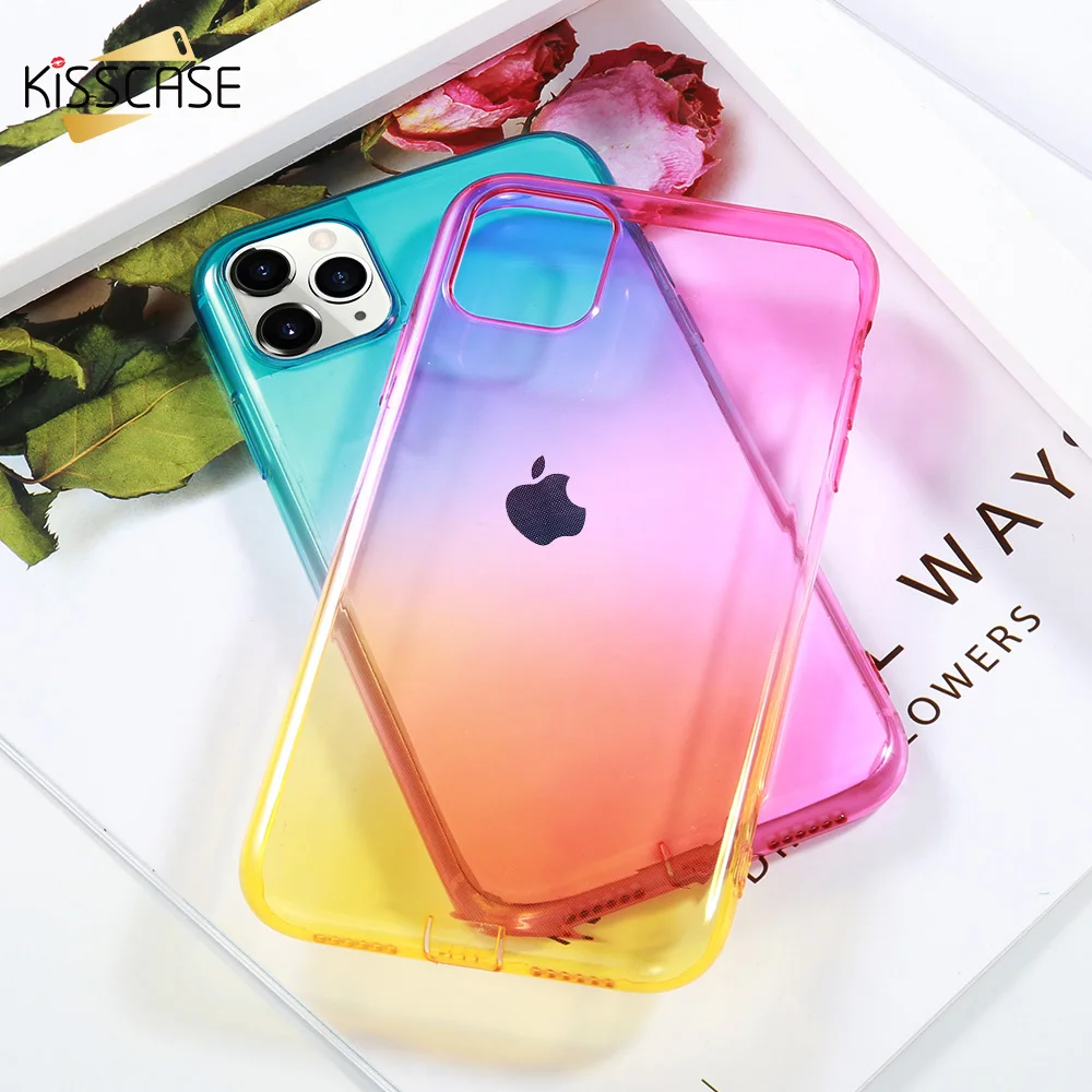 Рамочный чехол Gradien чехол для iPhone 11 чистый мягкий чехол для iPhone 7 Чехол для iPhone 11 Pro Max XR/XS Max/X 6/6 s/7/8 Plus Coque