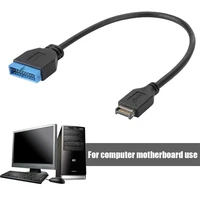 computer motherboard converter cable usb 3 1 type e plug to usb 3 0 idc 20pin plug cable 30cm
