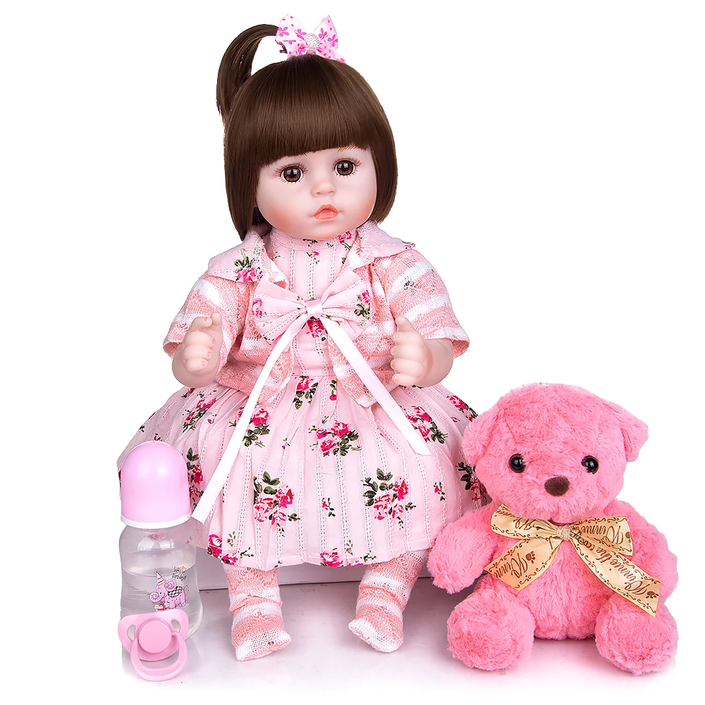 KEIUMI Новое поступление 18 дюймов реалистичные Reborn Baby Doll мягкий силиконовый 46 см как