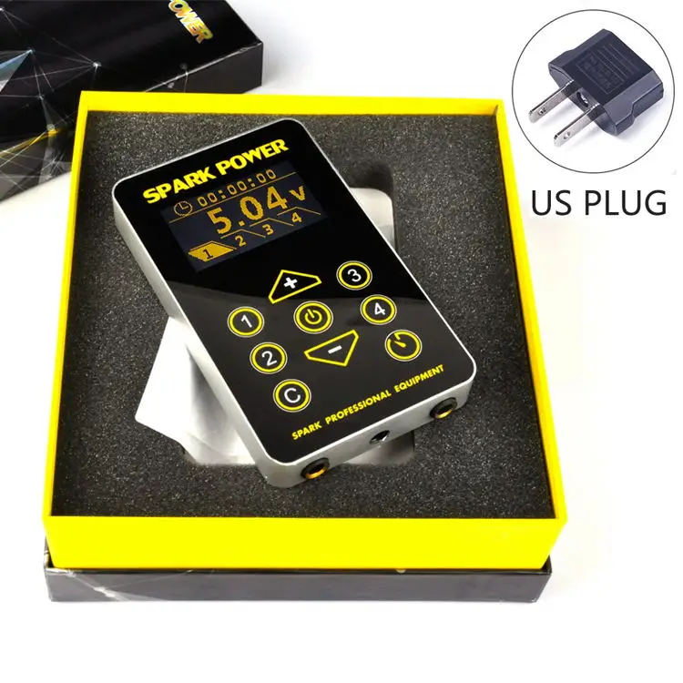 US Plug Татуаж питания Профессиональный цифровой светодиодный дисплей Татуировка пудра питания машинки для постоянного макияжа Поставщик с стабильным - Цвет: US Plug
