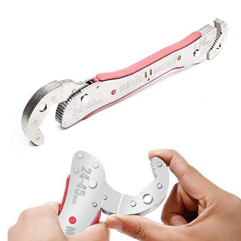 Adjustable Wrench Multi Tool Repair Hand Tool for Home 9-45mm Torque Ratchet Socket Universal Key Magic Spanner Key Sets
