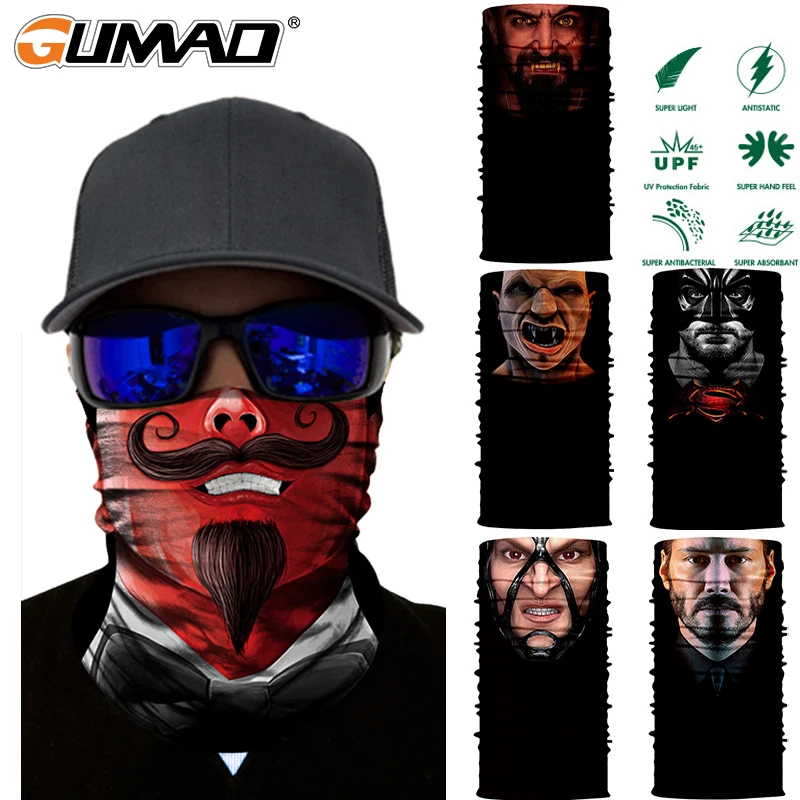 3D Joker бесшовная маска для шеи лица Балаклава рыбалки велоспорта пешего туризма