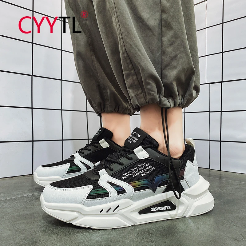 

CYYTL Men's Casual Teen's Sneakers Sports Thick Sole Outdoor Walking Shoes Graffiti Comfort Fashion Running for Students Tennis