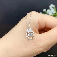 kjjeaxcmy fine jewelry 925 sterling silver inlaid mosang diamond ladies new pendant luxury necklace support test hot selling