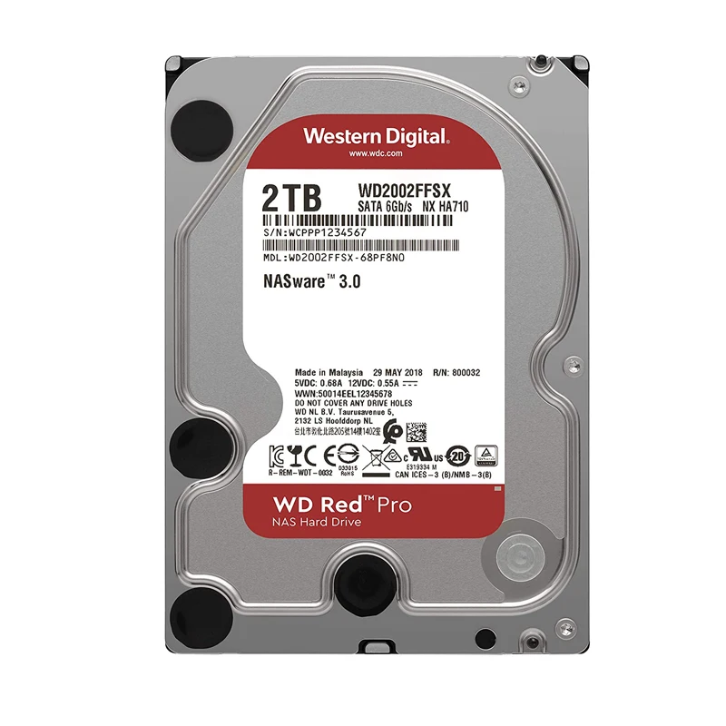 WD RED Pro 2 ТБ Disk Network Storage 3 5 ''NAS жесткий красный 7200 об/мин 256M Cache SATA3 HDD 6 ГБ/сек.
