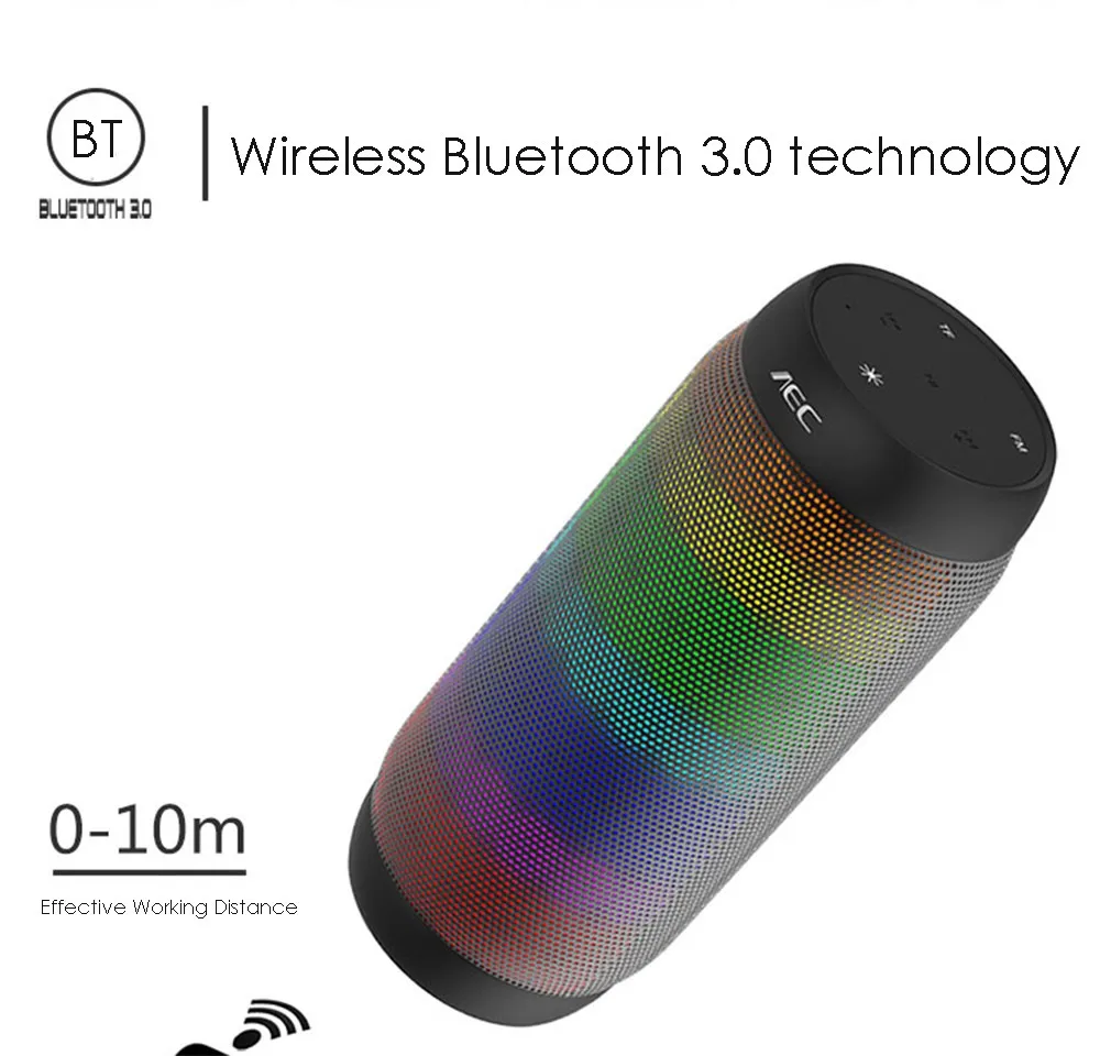 DHL BQ-615 Pro портативные музыкальные цветные bluetooth-колонки светодиодный беспроводной NFC Hands-Free Bass стерео адаптер-звукосниматель поддержка tf-карты