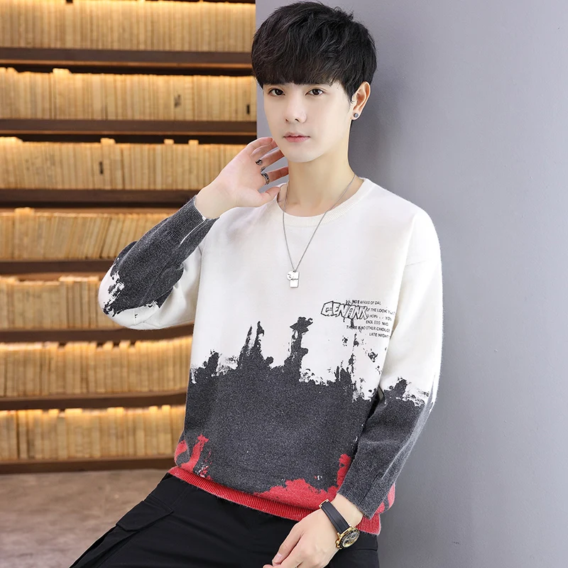 

Winter High Neck Thick Warm Sweater Men Turtleneck Brand Patchwork Mens Sweaters Slim Fit Pullover Men Knitwear Male