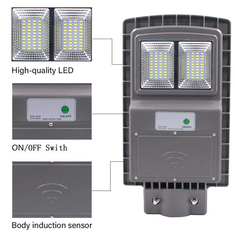 

IP65 160W/320W/480W LED Solar Lamp Wall Street Light Super Bright Radar PIR Motion Sensor LED Security Lamp for Outdoor Garden