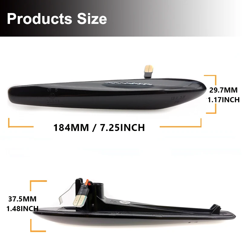 

2Pcs LED Dynamic Turn Signal light Fender Front Side Marker Lamp For Alfa Romeo 159 Sportagon Boera Spider 939 Car-Styling