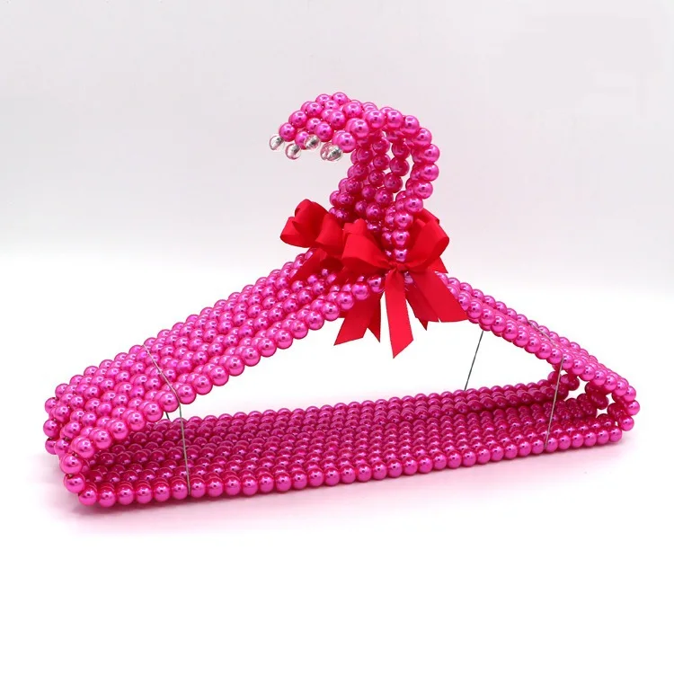 Пластиковая вешалка для одежды с бантом из бисера вешалки платье пальто