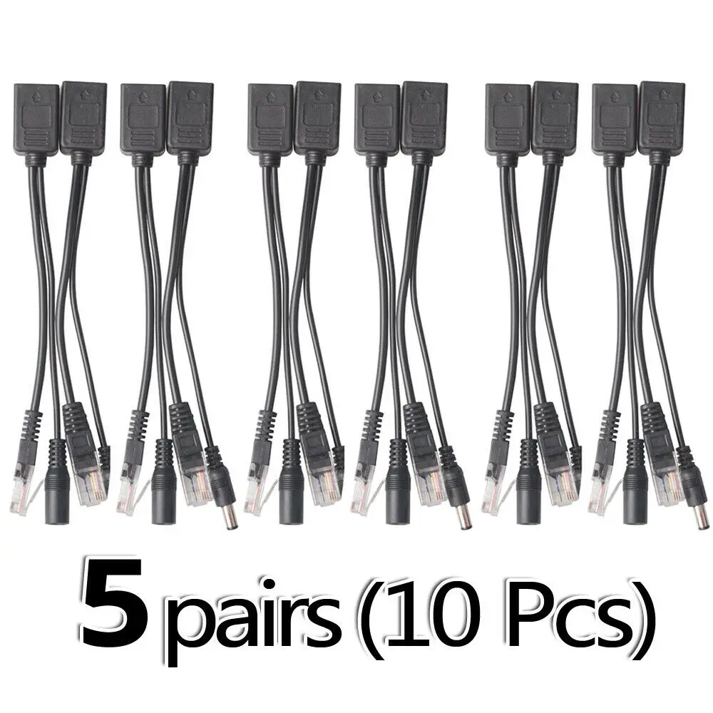 

5 пар/набор HU23 Мощность Over Ethernet Пассивный POE, сплиттер, Инжектор адаптер кабель комплект