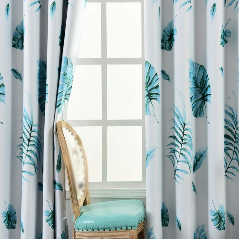 Занавески Monstera с тропическими листьями шторы для окон жалюзи современные