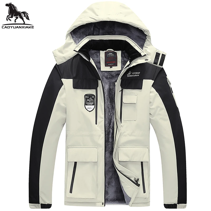 Winter parka men Jacket L-6XL 7XL 8XL jacket Mens Plus velvet thickening Hooded coats ski suit men's casual warm jackets coat898