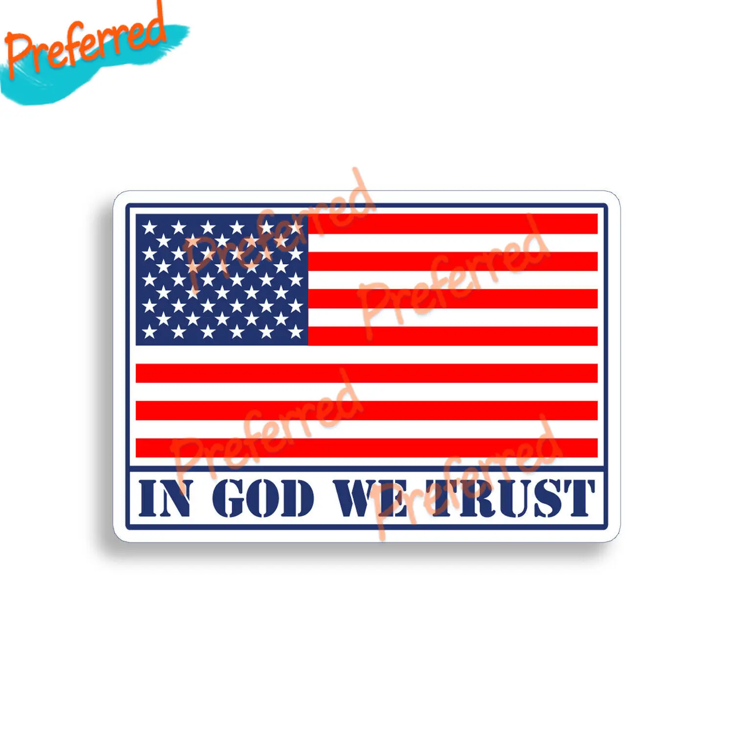 

In God We Trust Sticker American Flag Notebook Car Vehicle Window Bumper Sticker Logo or Car Sticker Decal Decoration-all Sizes