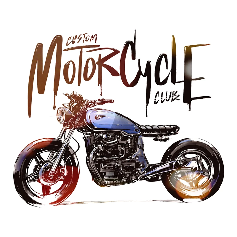 

New Modern Diy Motor Patches Custom Iron On Patches Denim Stickers For Clothes T-shirts A-Level Heat Transfer Vinyl Stickers