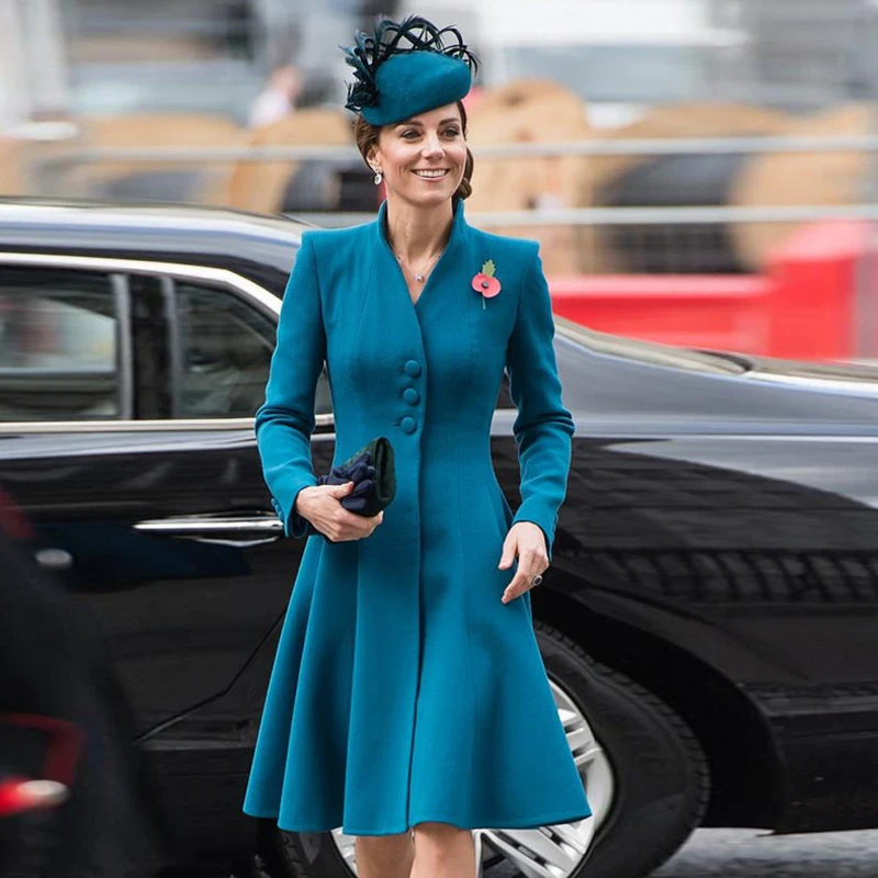 Элегантное шерстяное пальто Kate в стиле Миддлтон высокого качества для деловых