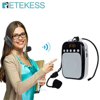 retekess tr623 megaphone portable voice amplifier teacher microphone speaker recording with mp3 player fm radio tf card usb