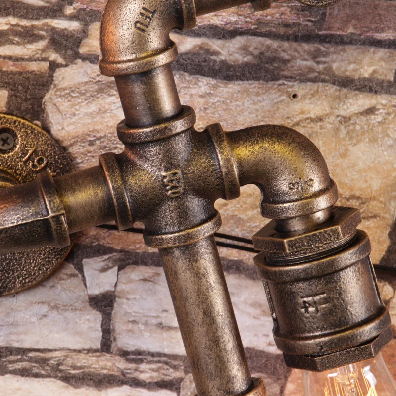 Винтажный промышленный ветрозащитный лампа в стиле стимпанк настенный