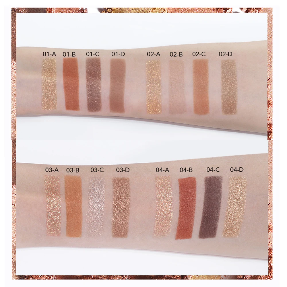 

O.TWO.O 4 Colors Matte Shimmer Glitter Effect Eyeshadow Palette Colored Drawing Morocco Eye Shadow Makeup Cosmetics Eye Shadow