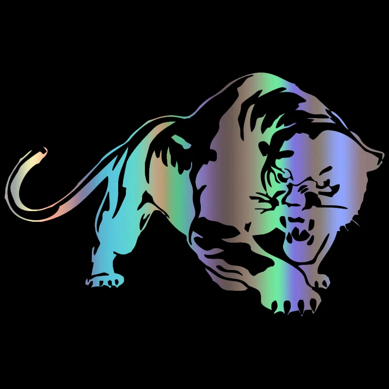 

Car Stickers Angry Leopard Waterproof Personality Suitable for Windows Covered with Scratch Stickers PVC, 15cmx7cm