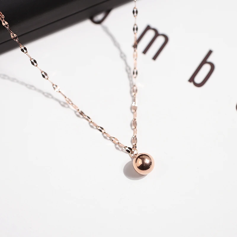 YUN RUO розовое золото цвет счастливый транспорт бисера кулон ожерелье Мода