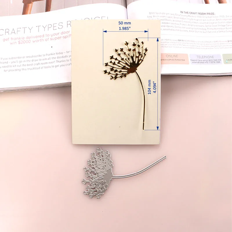 Металлические режущие штампы трафарет одуванчика сделай сам бумажный альбом для