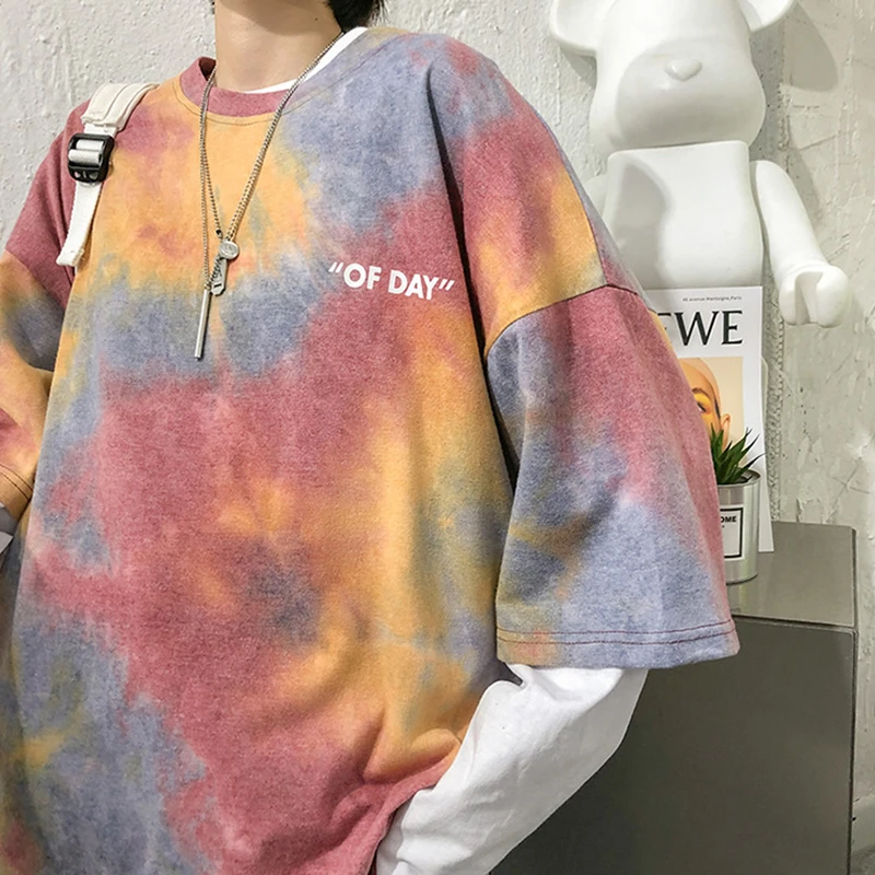 Радуга вареный Футболка с принтом Женская свободная футболка коротким рукавом