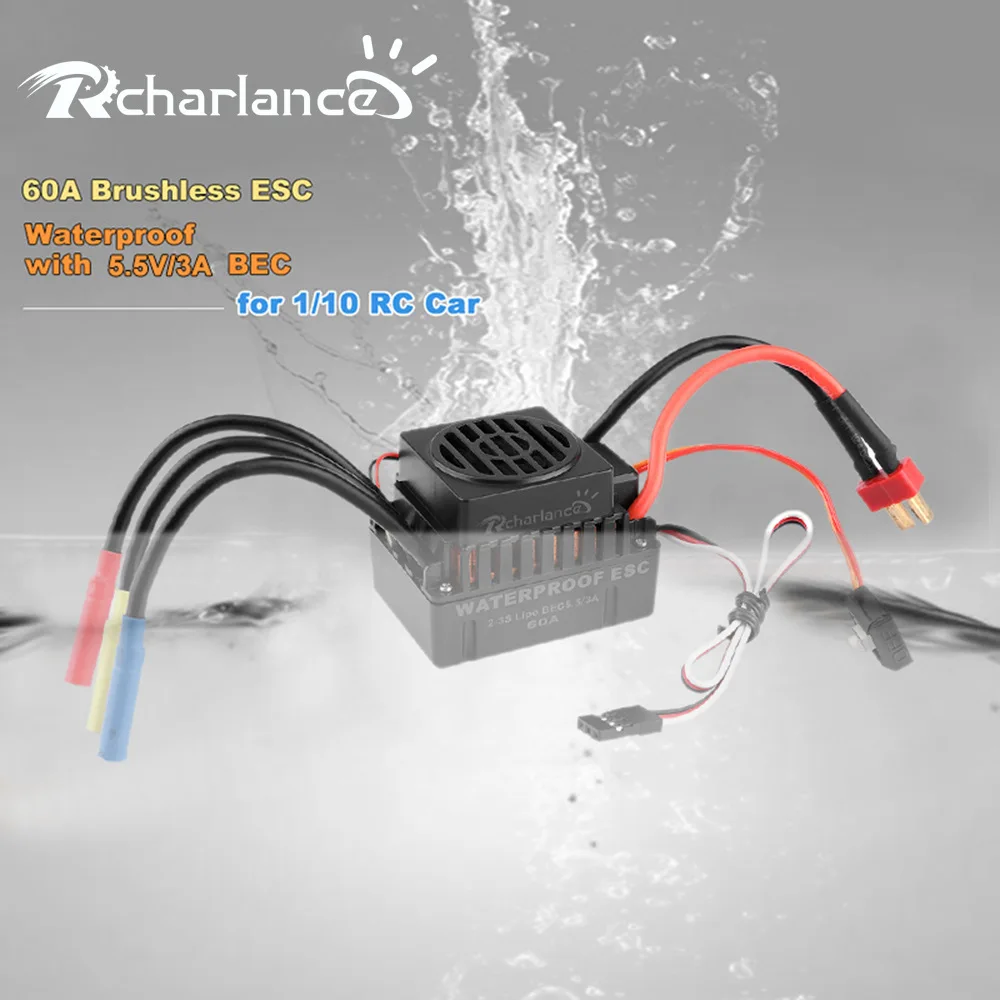 Водонепроницаемый 3660 3300KV 3800KV бесщеточный двигатель 60A 120A ESC для RC HPI HSP 1/8 1/10 багги