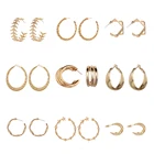 Металлические серьги-кольца в стиле хип-хоп для женщин, геометрические круглые серьги в стиле рок, ювелирные изделия, подарок для девушки
