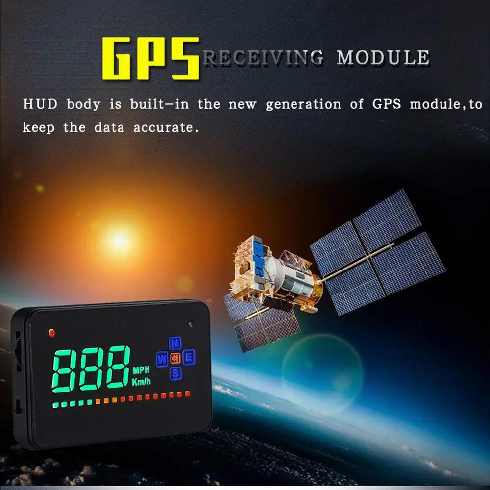 Универсальный автомобильный проектор HUD на базе окна GPS-навигации Автомобильный